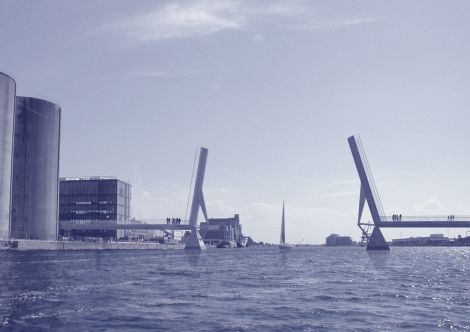 Skitse af Københavns nye sti- og cykelbro